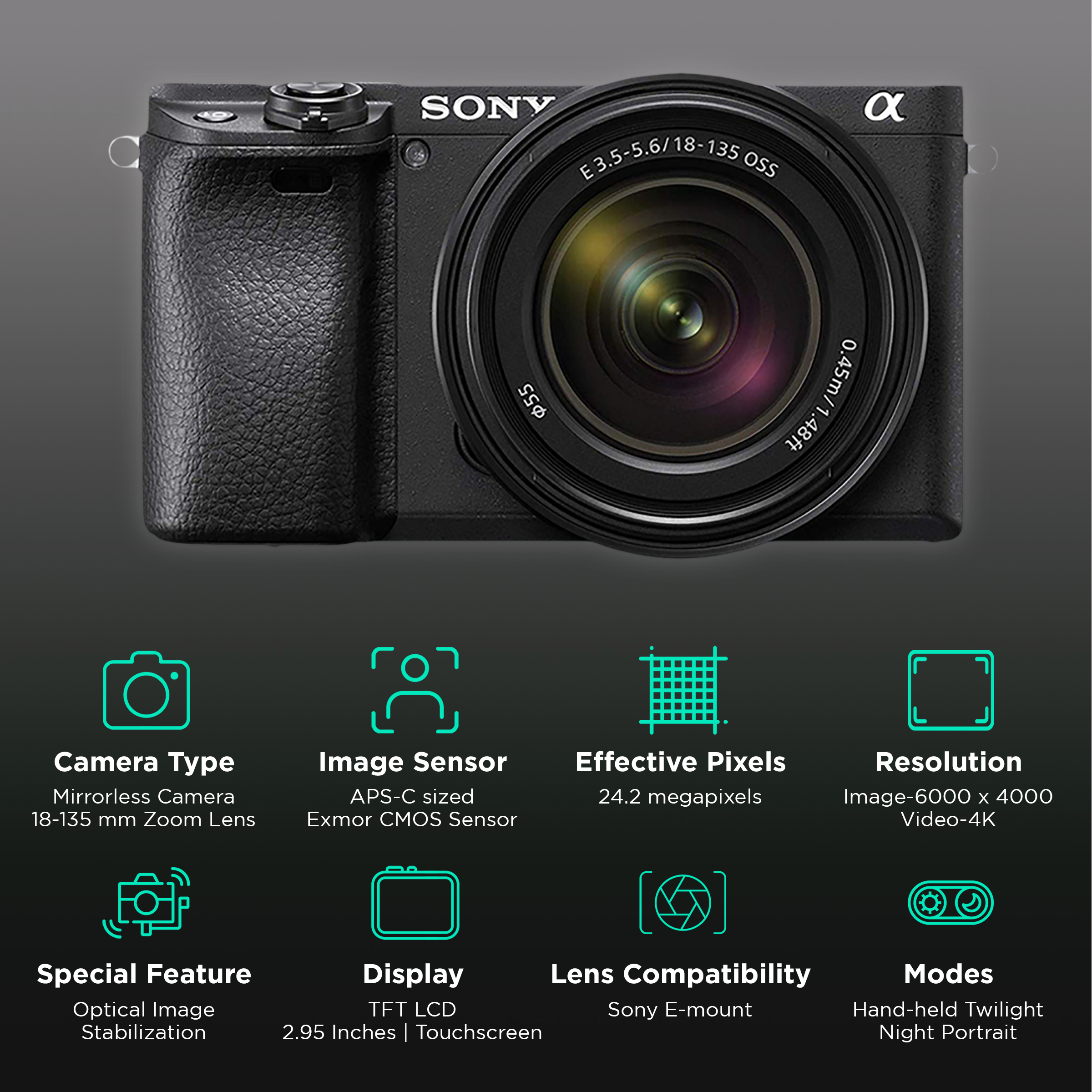 Buy SONY Alpha 6400 24 2MP Mirrorless Camera 18 135 Mm Lens 23 5 X 15 buy-sony-alpha-6400-24-2mp-mirrorless-camera-18-135-mm-lens-23-5-x-15